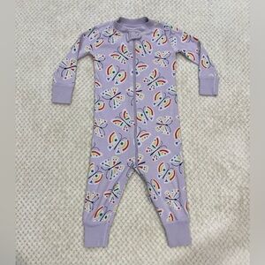 Hanna Andersson baby sleeper Butterfly Mosaic On Orchid Hush Sz 12-18M
